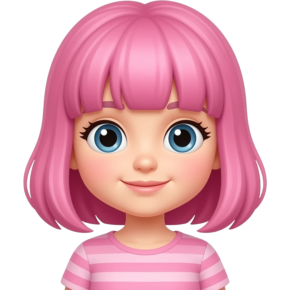 Cute pink people girl emoji