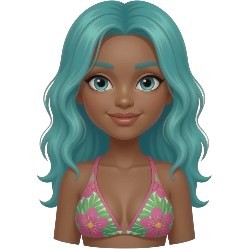 A tropical human girl hot naked turquoise and vivid hot pink? Lime green floral line art on a sleek black naked🔞🧎🏽‍♀️‍➡️ emoji