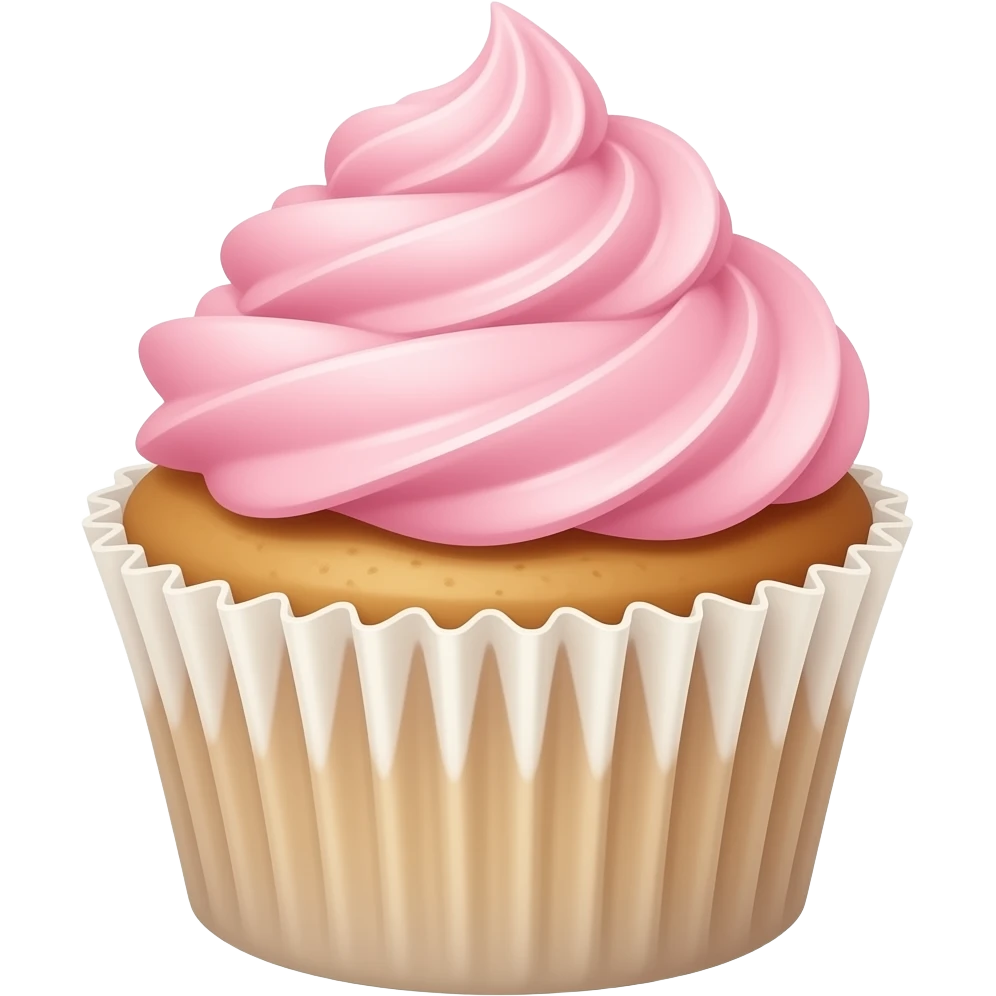 Cupcake with pink icing emoji