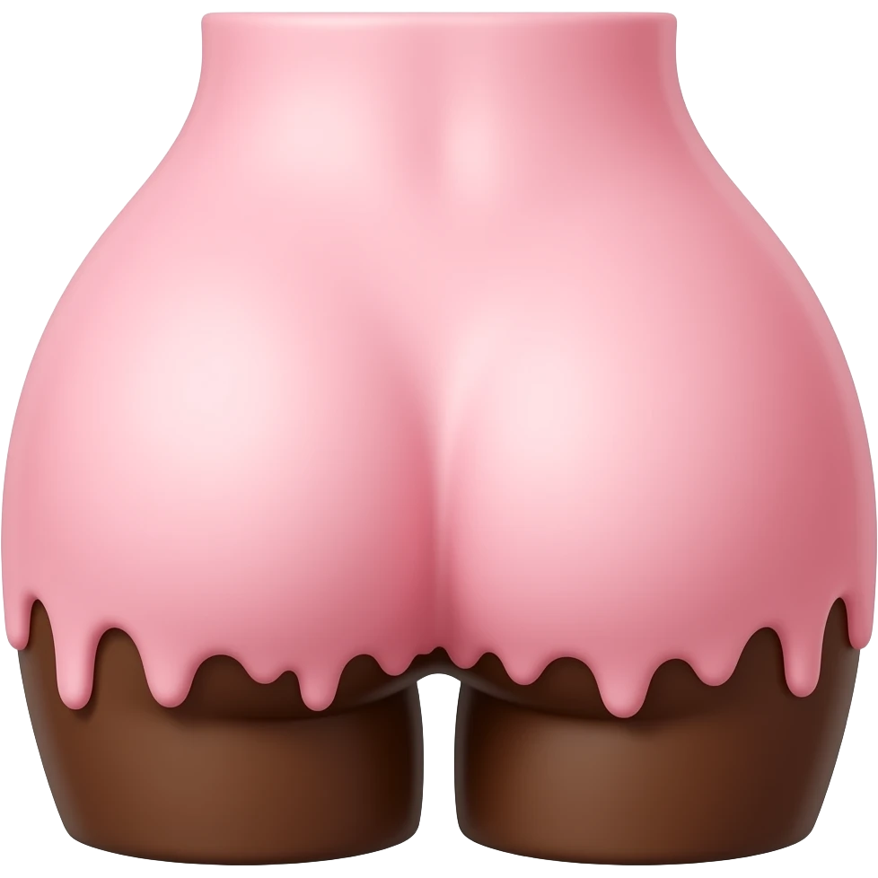 Cake shaped like a woman’s reare emoji
