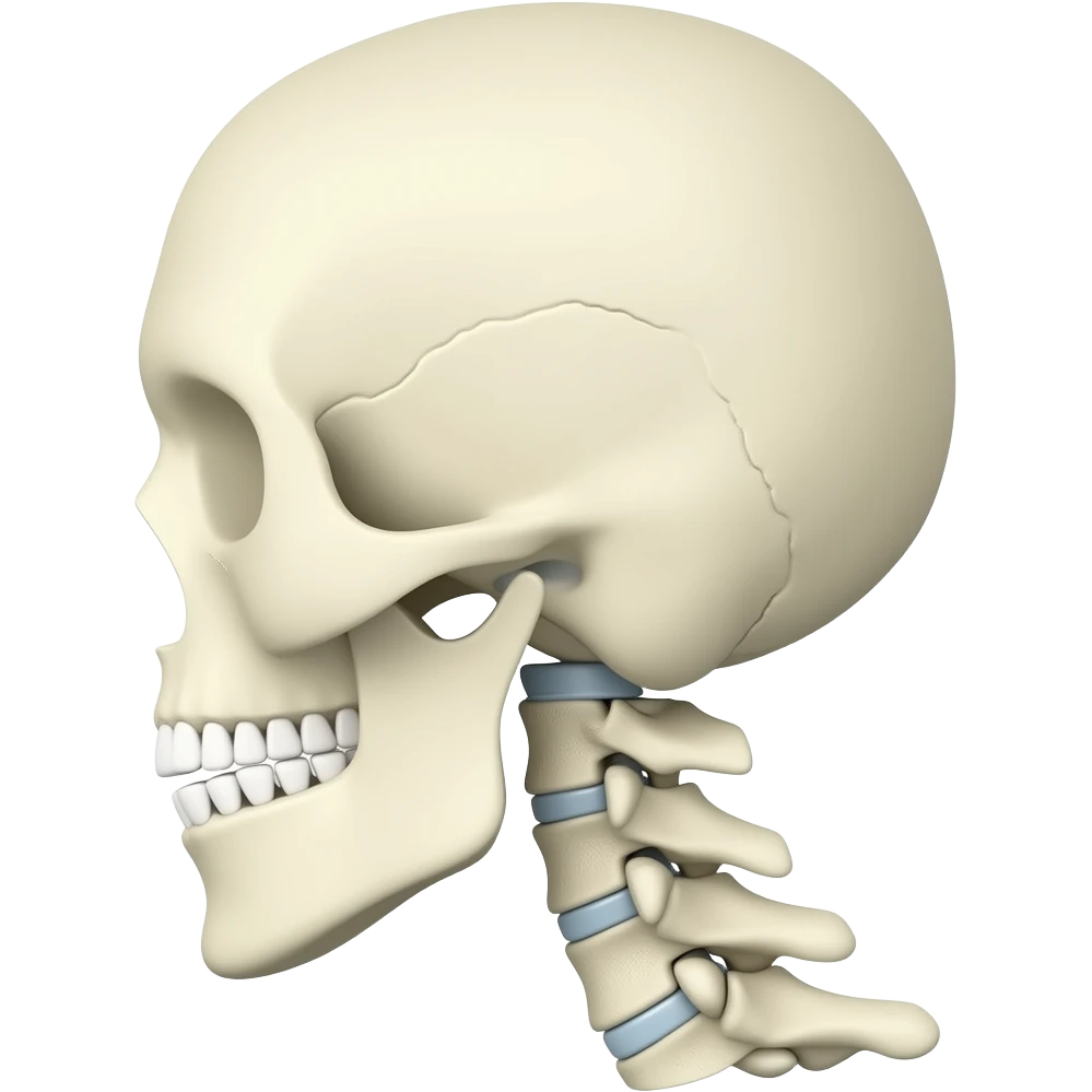 Colonna vertebrale con curve fisiologiche vista sul piano sagittale emoji