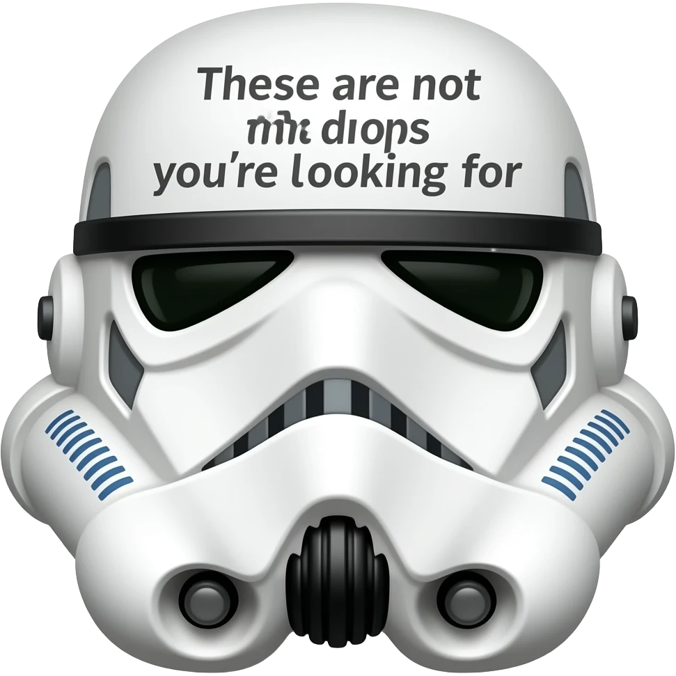 Stormtrooper with these are not the droids your looking for graffiti emoji