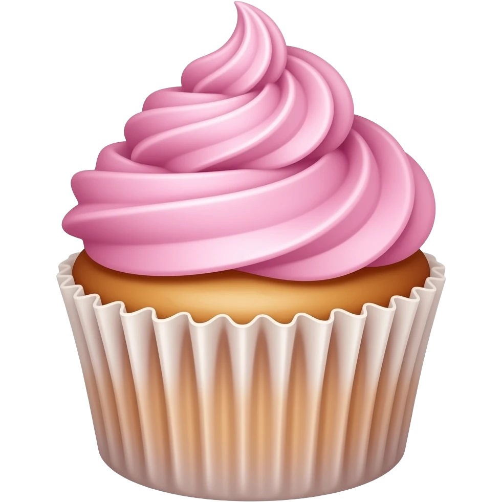 Cupcake with pink icing emoji