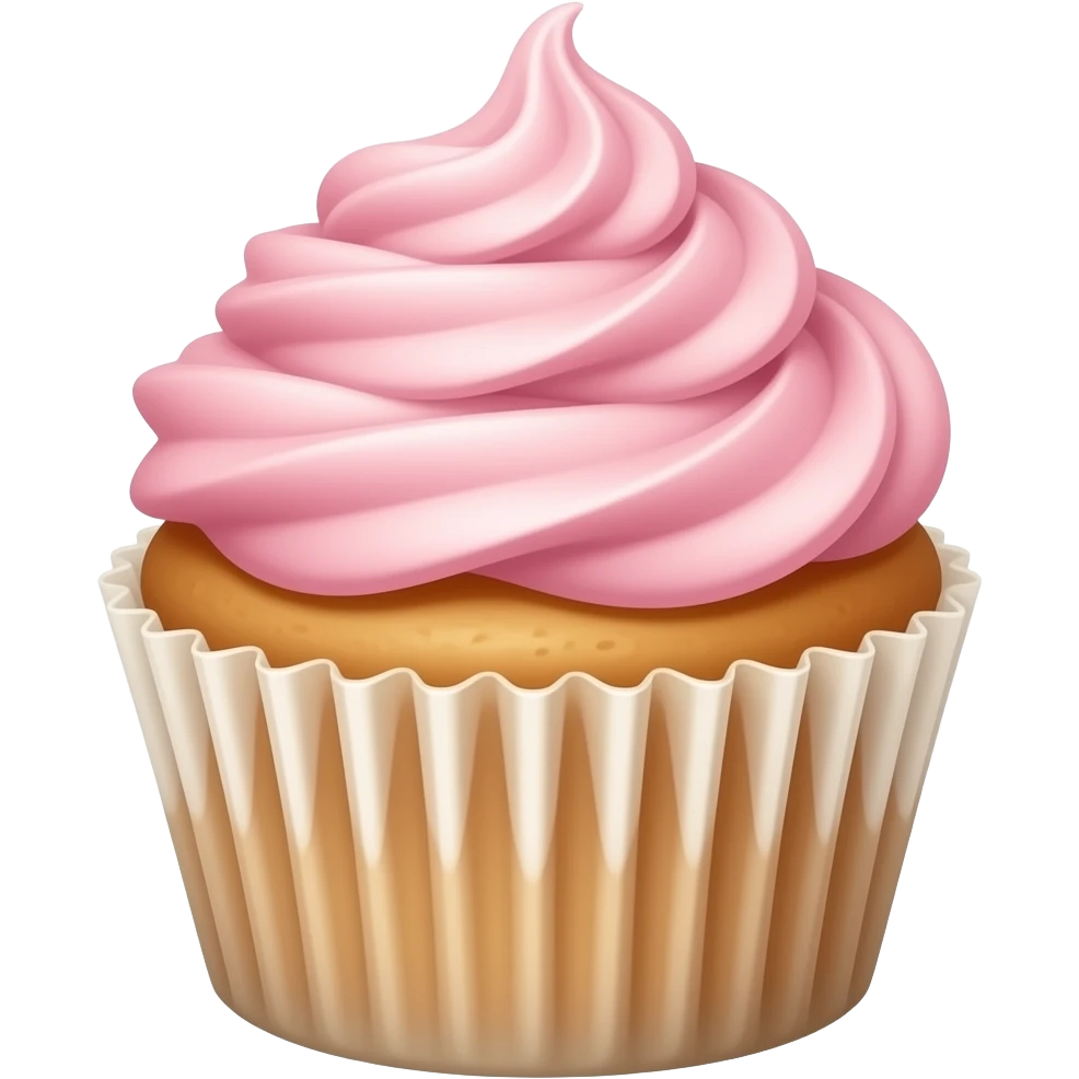 Cupcake with pink icing emoji