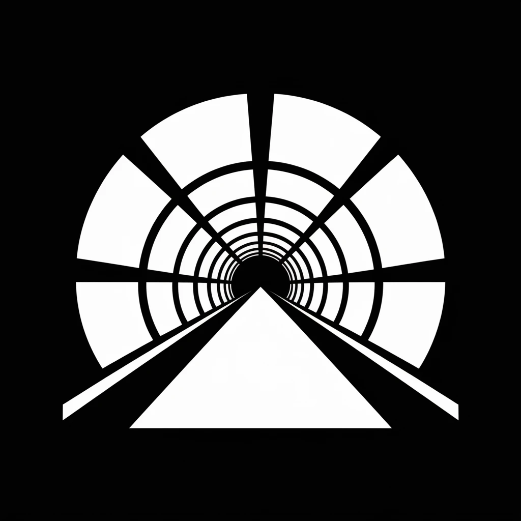 Tunnel icon black silhouette emoji