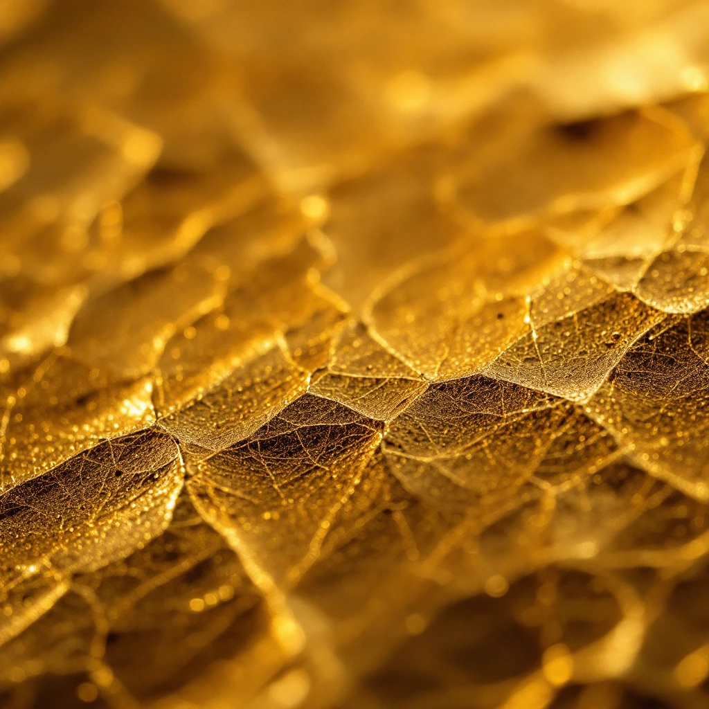 Extreme macro closeup of a gold texture with stratches emoji