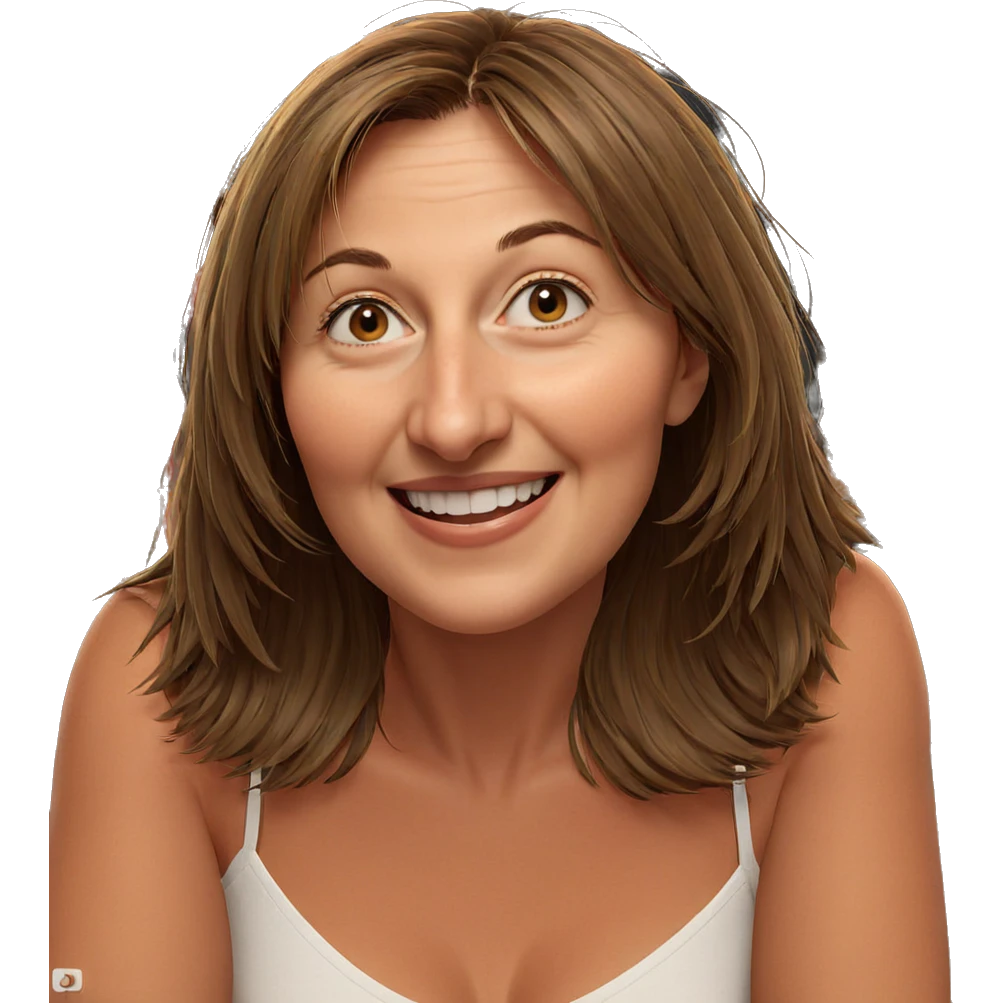 smiling girl with brown hair emoji