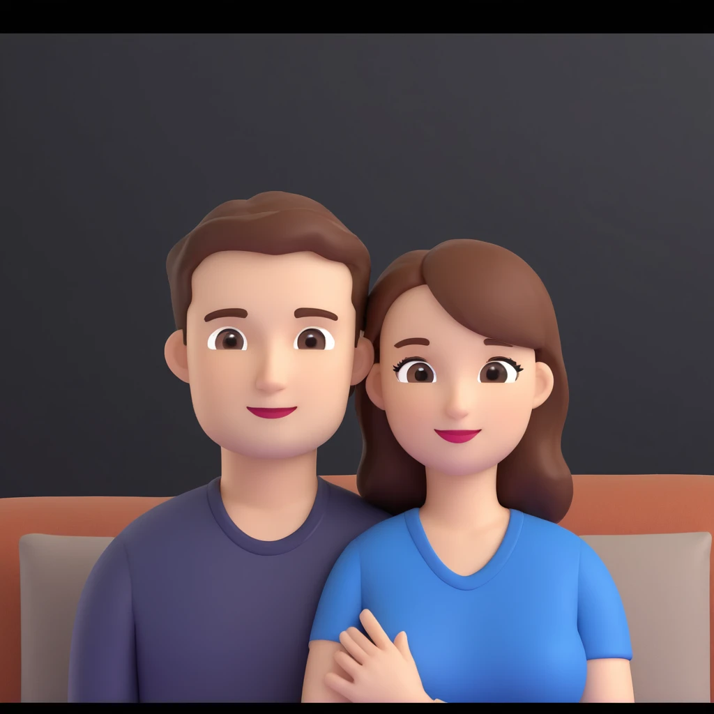  couple posing, close up pose, living room background emoji