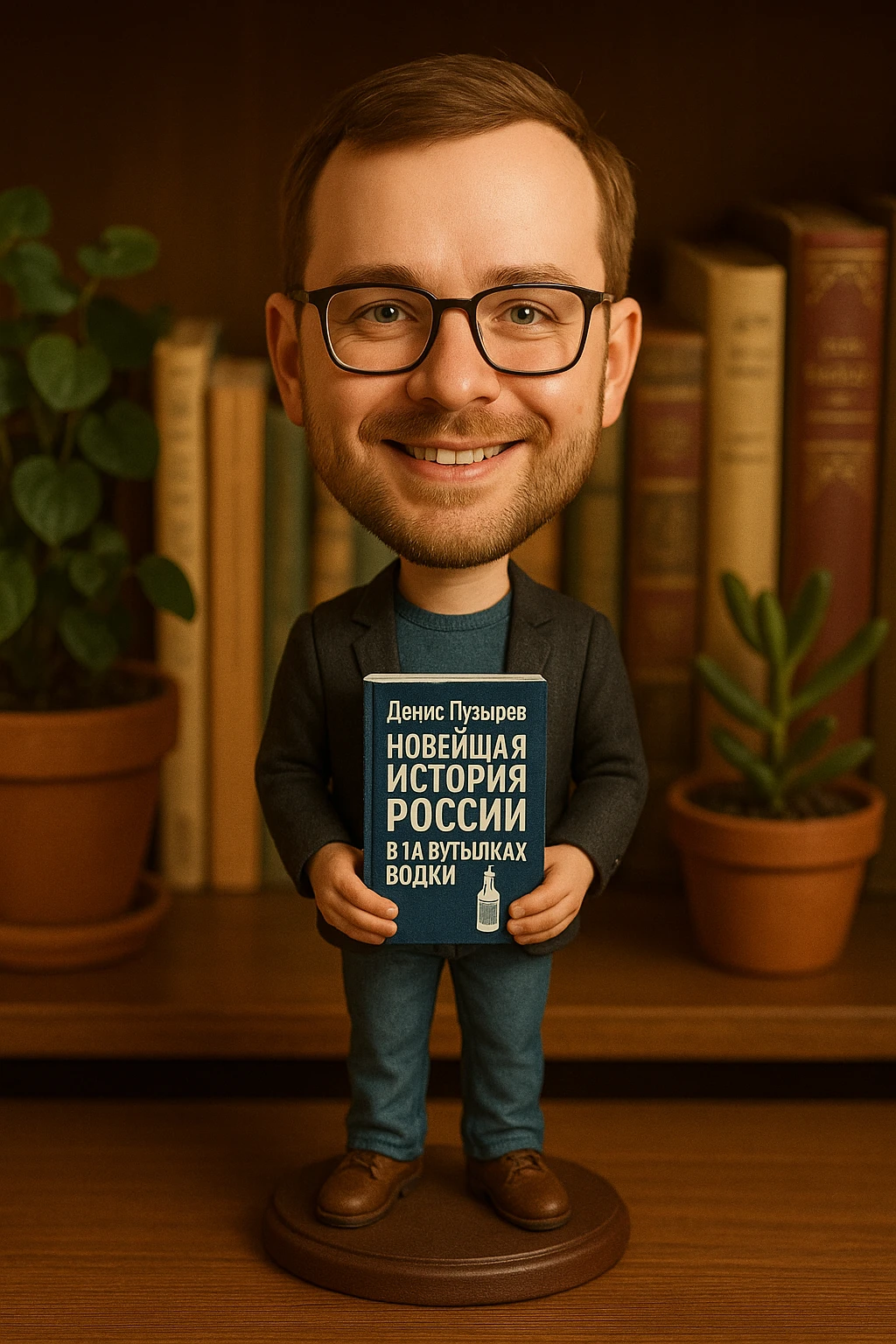 Денис Пузырёв автор книги Новейшая история России в 14 бутылках водки emoji
