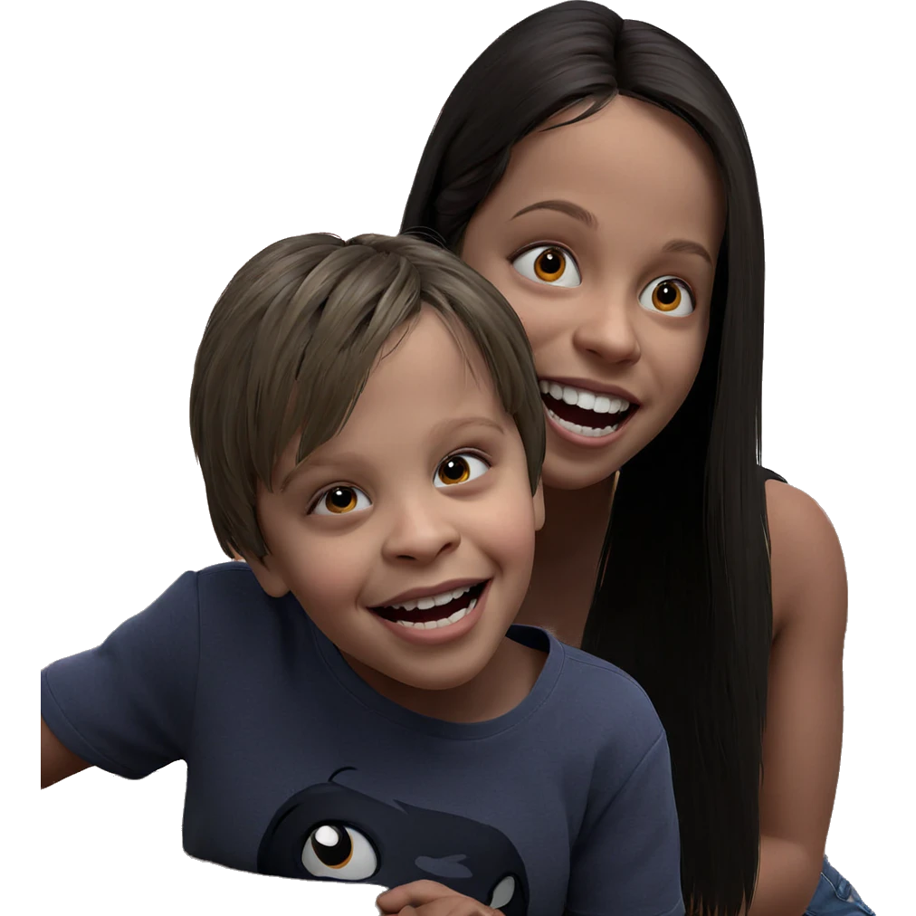 smiling girl in horror setting emoji