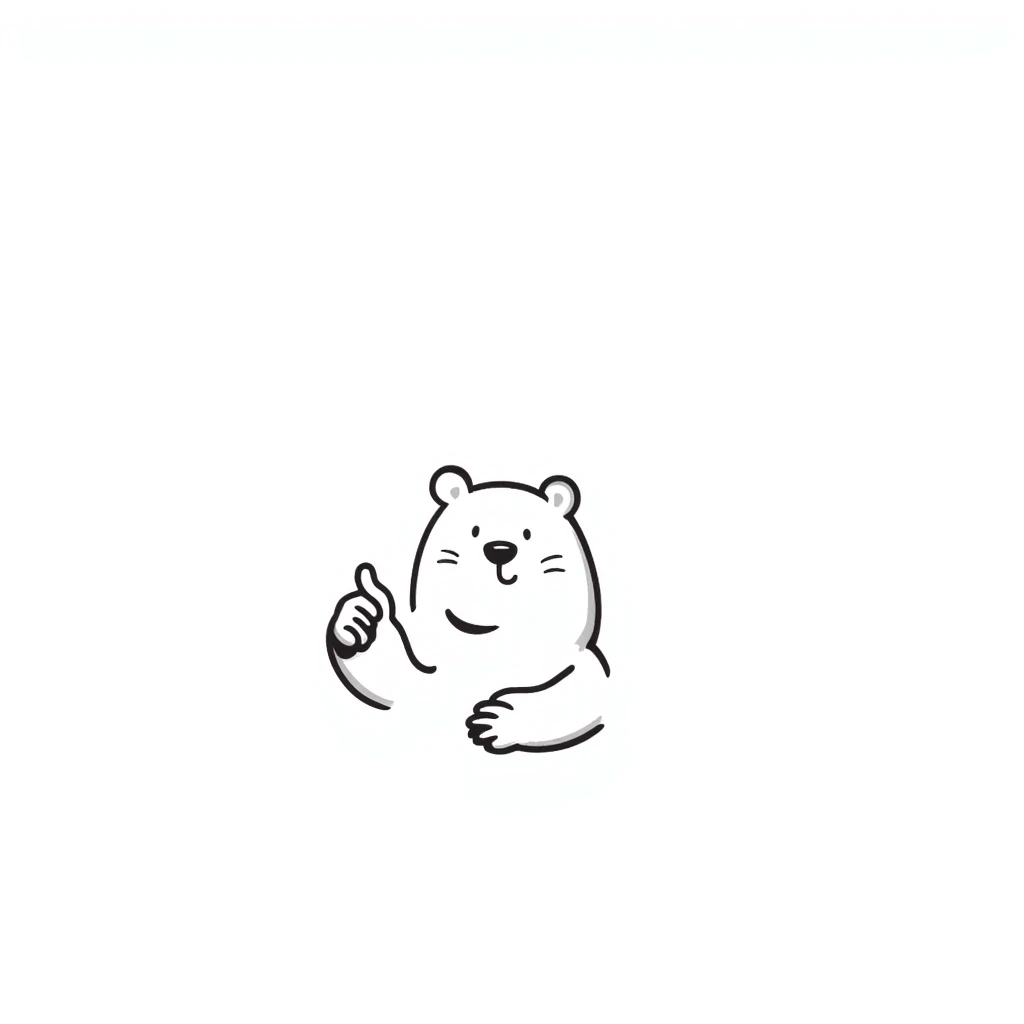 polar bear giving a thumbs up emoji