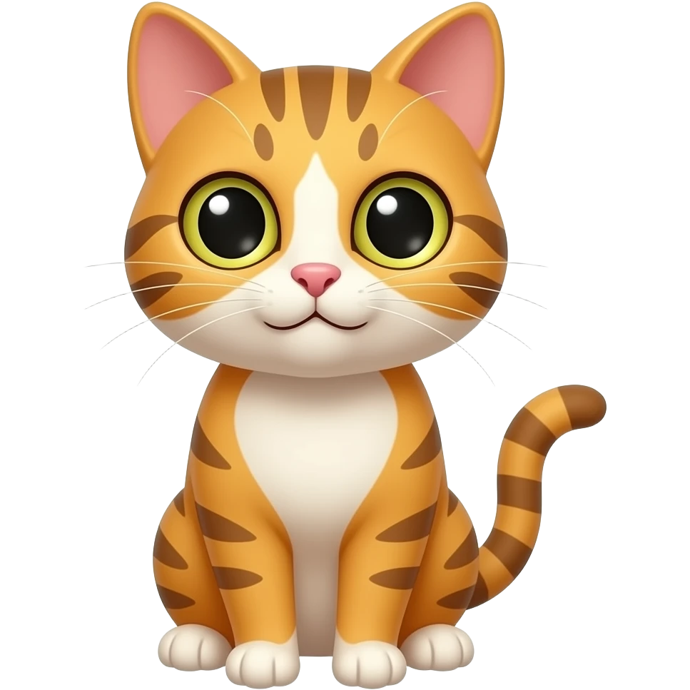 Silly meme cat with googly eyes emoji