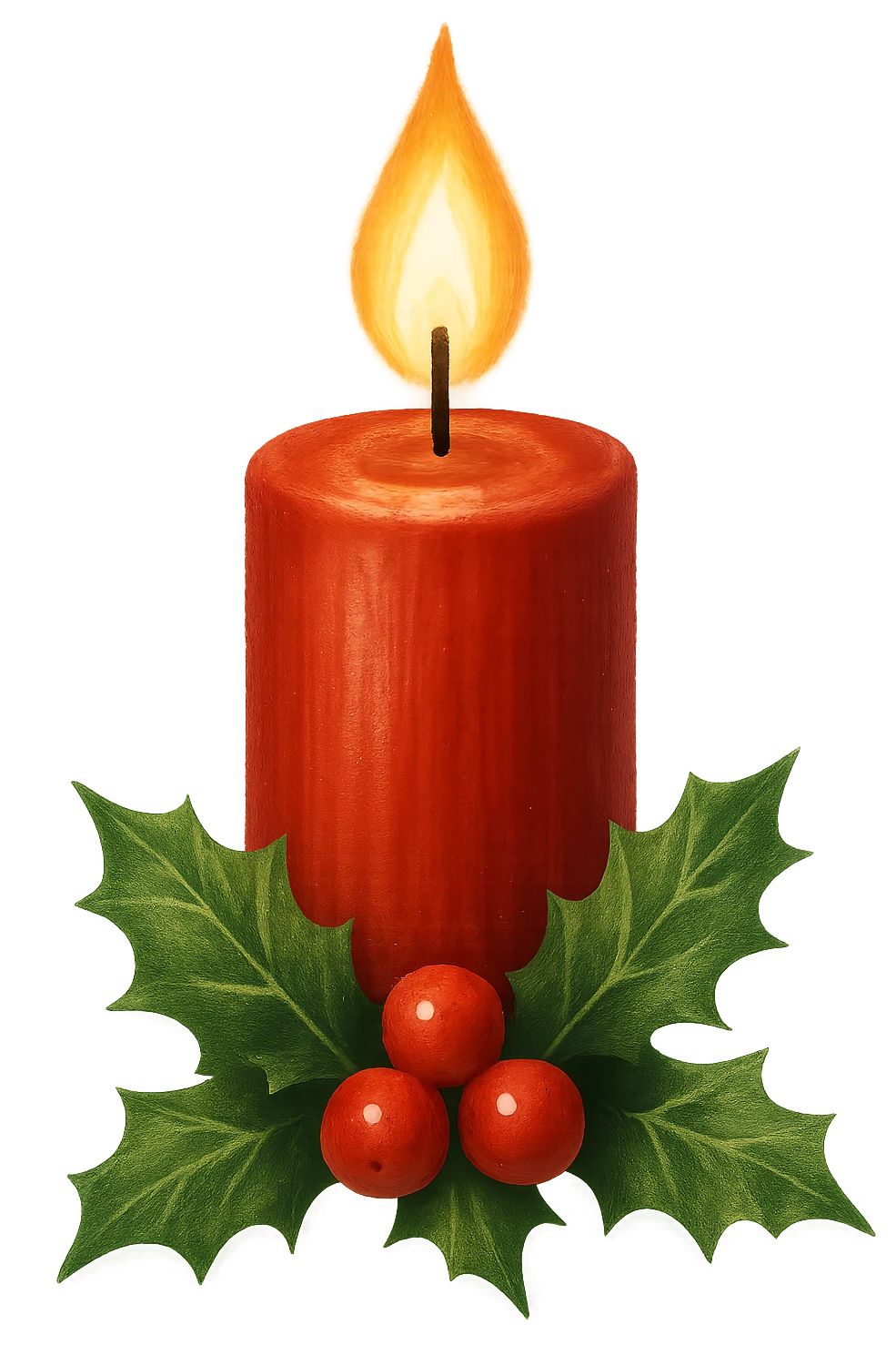 Christmas candle, remove background emoji