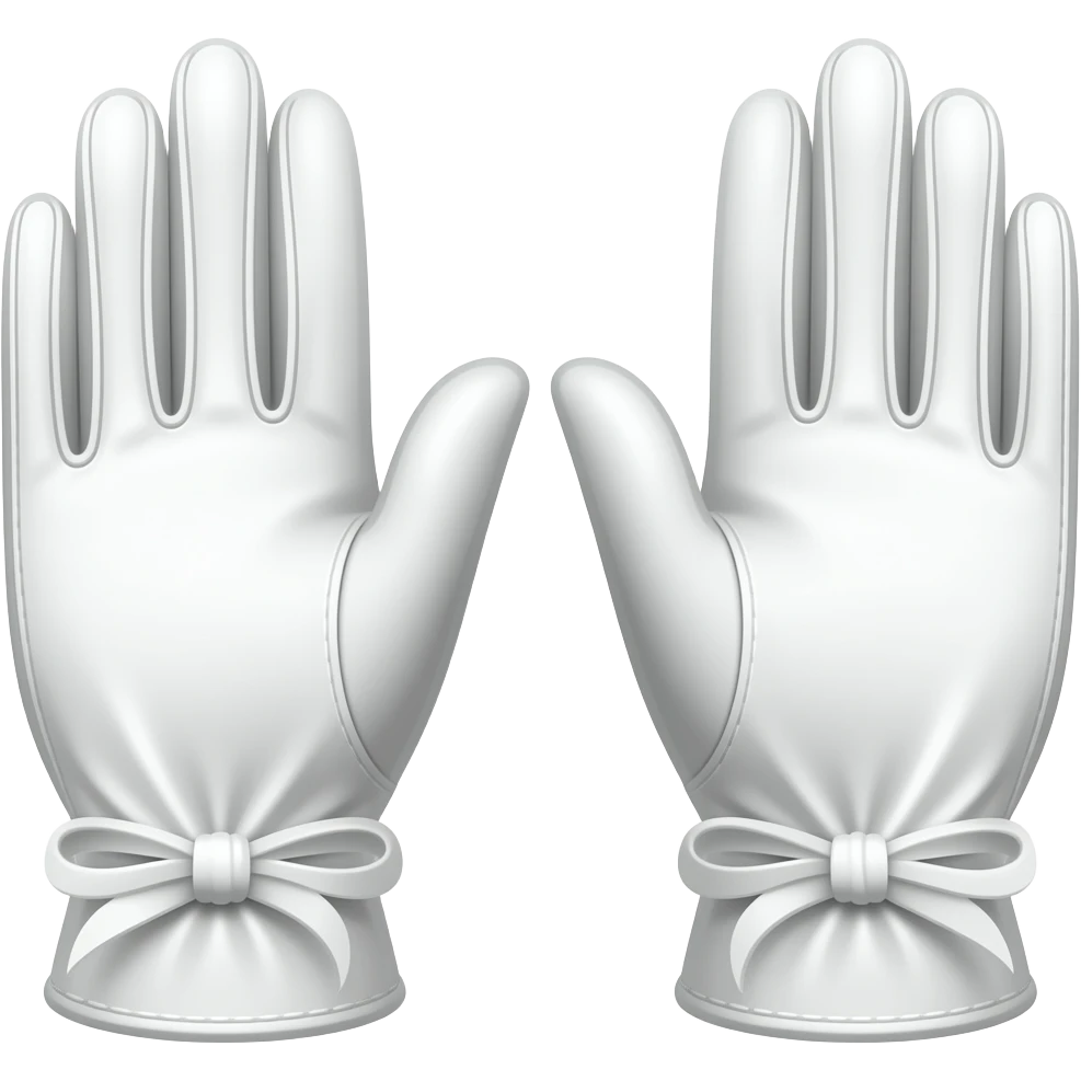 guantes blancos vintage emoji