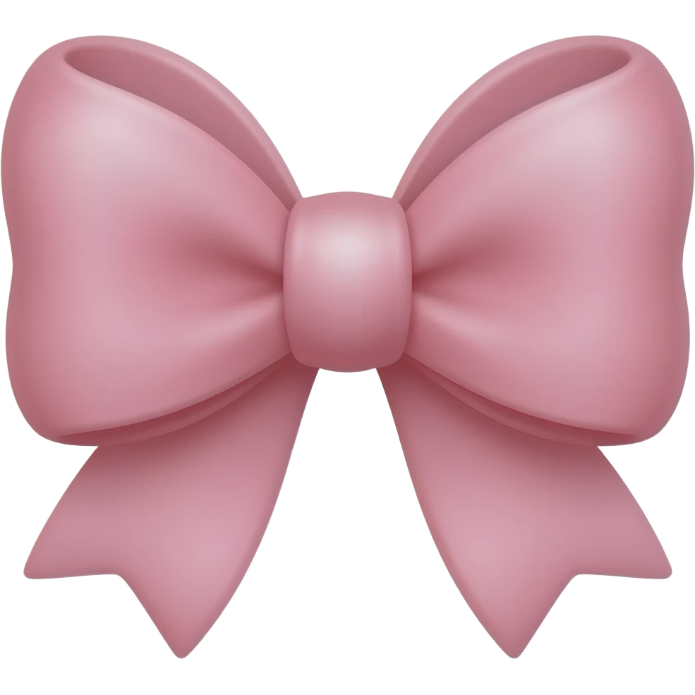 Cute pink bow emoji