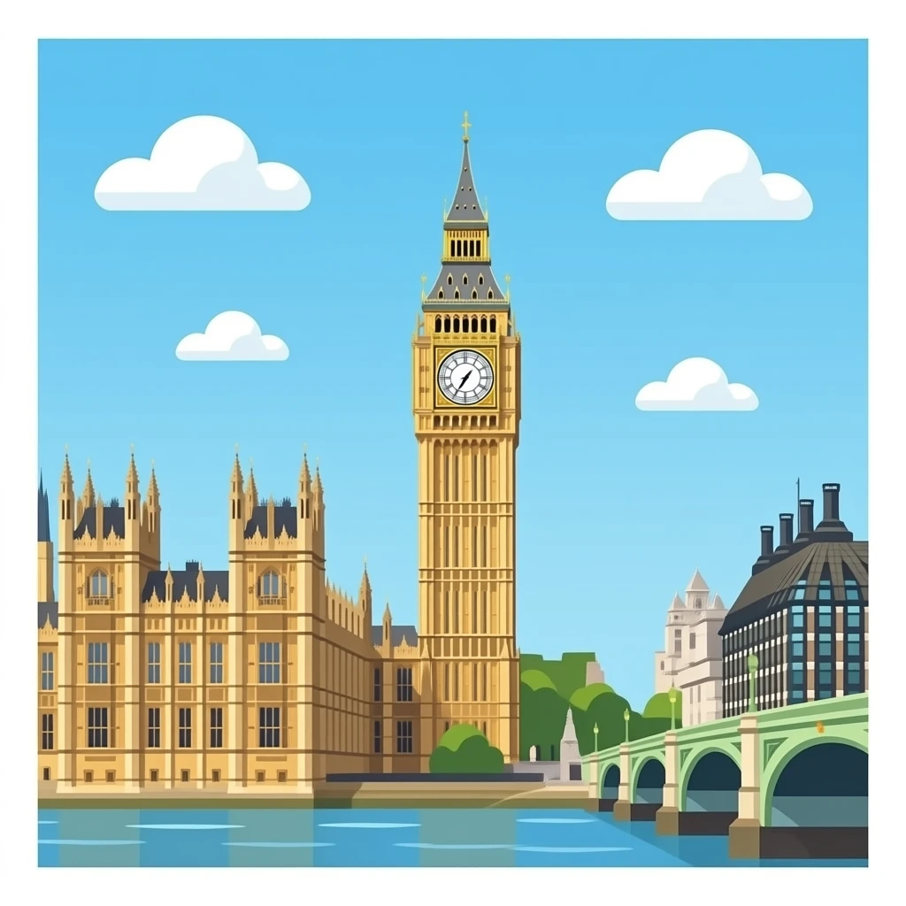 Big Ben no background emoji