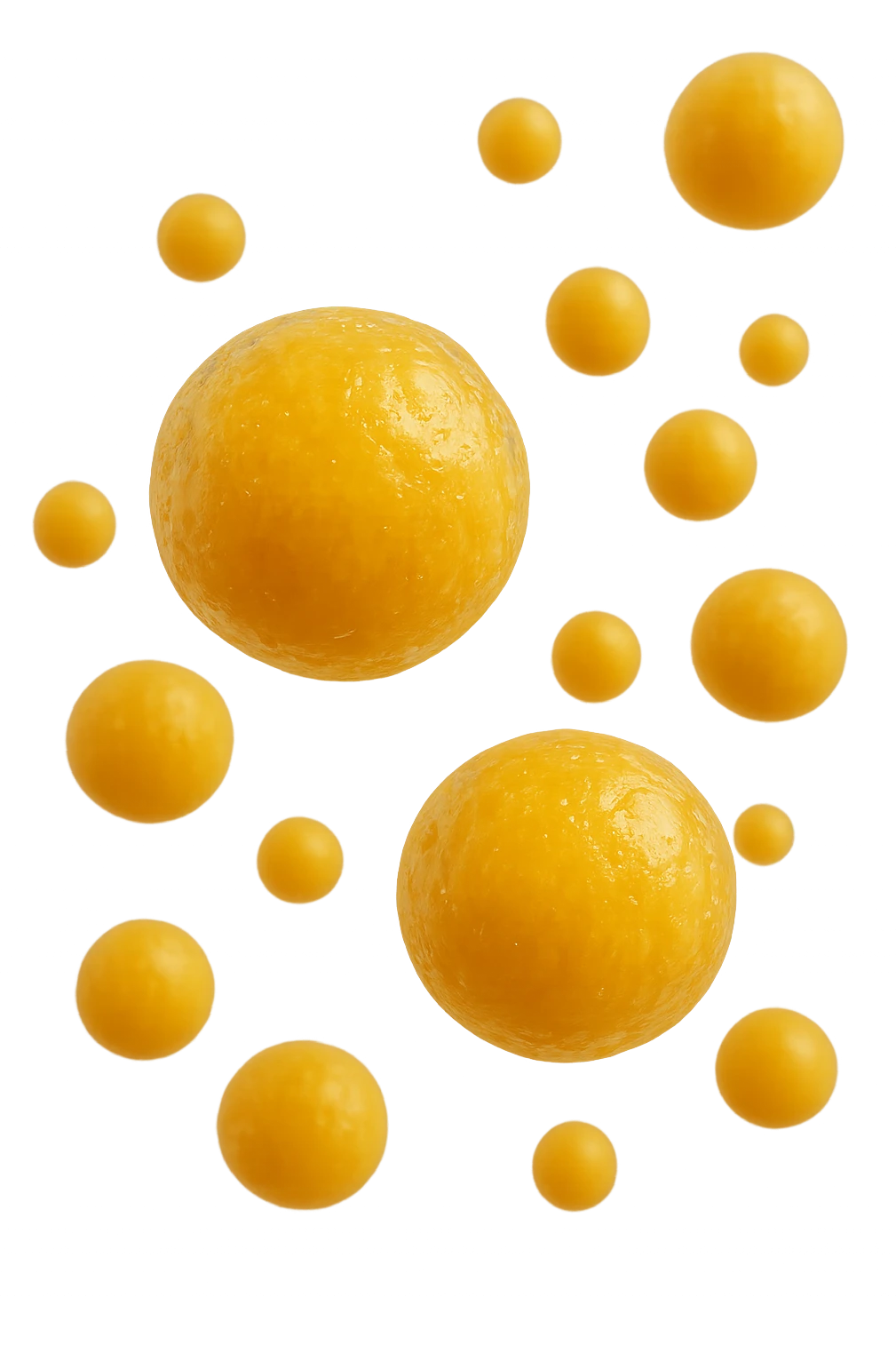 cellule di grasso gialle (adipociti) fluttuano in aria, iperrealistico 4k emoji