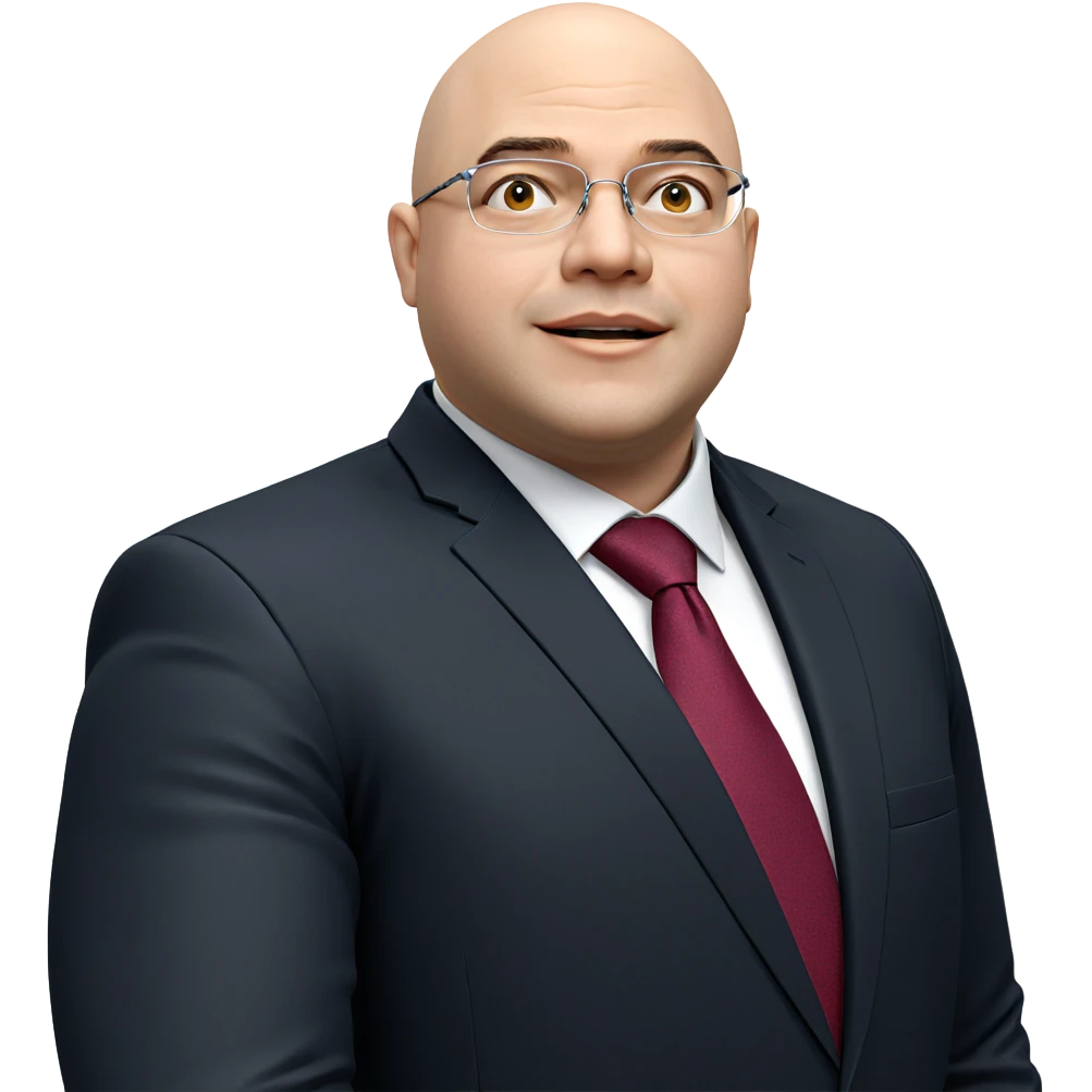 bald man in formal attire emoji