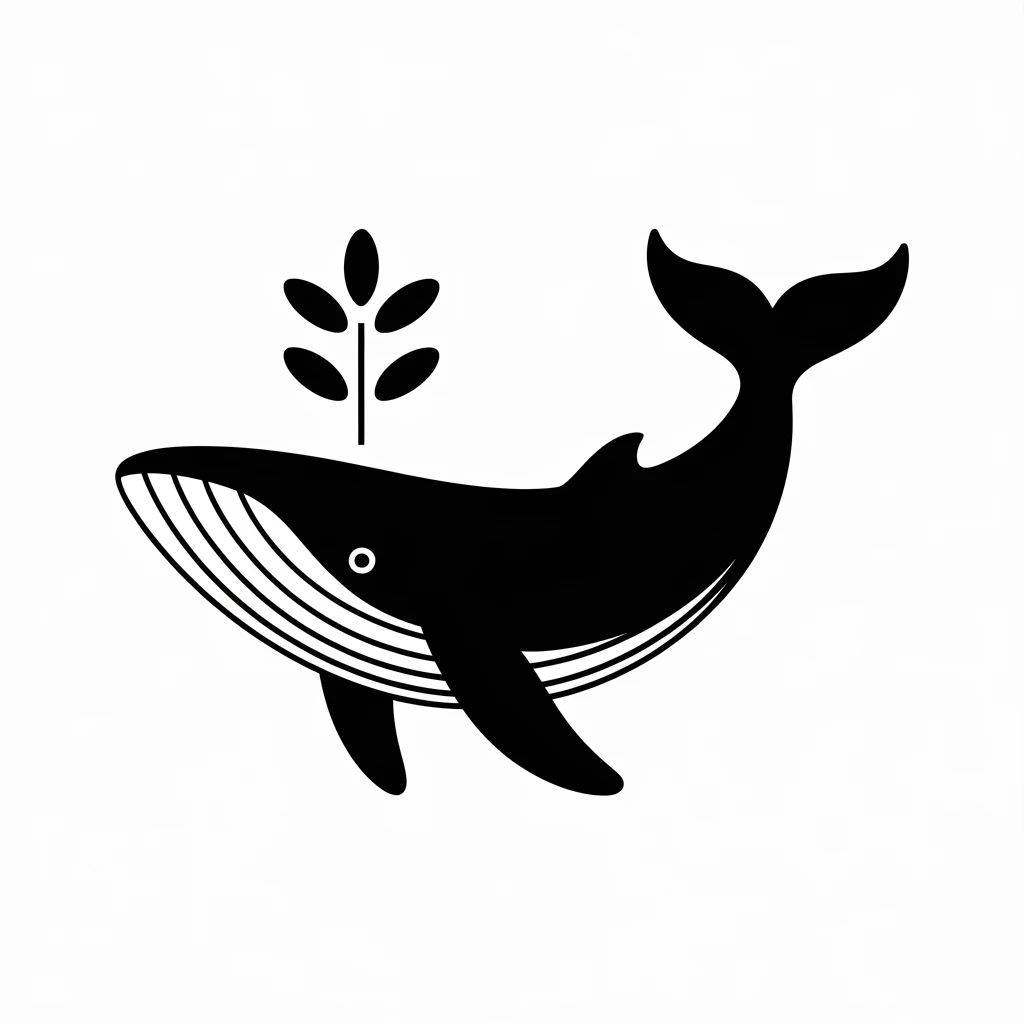 Whale icon black silhouette emoji