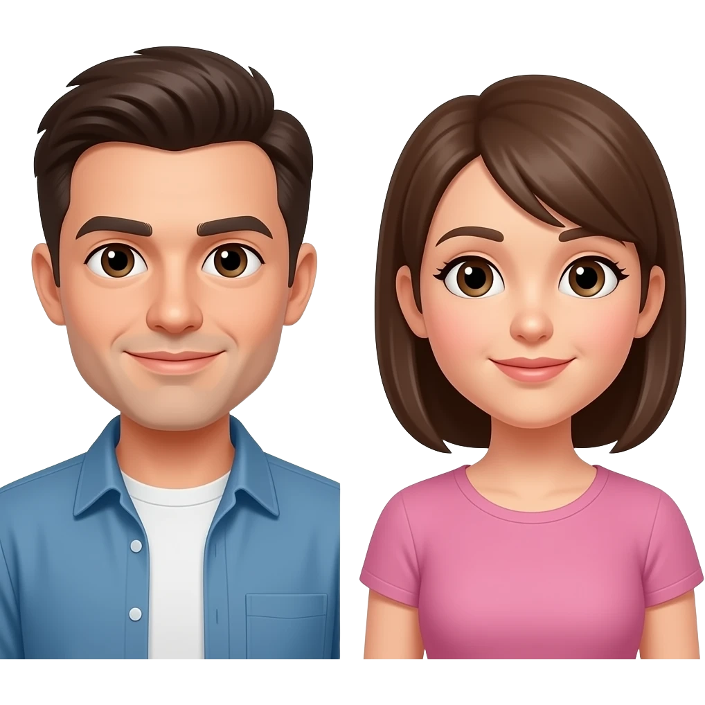 Hombre y mujer separados emoji