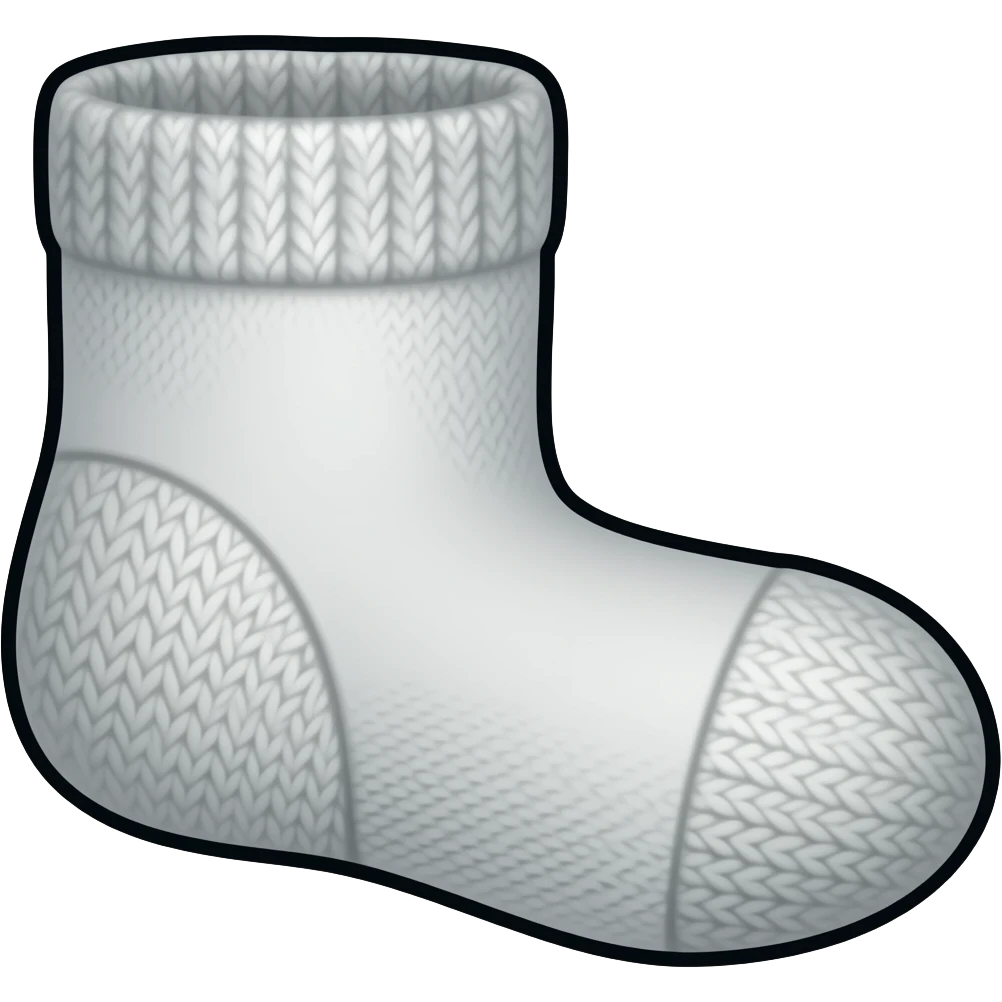 bold black outline socks emoji, bold black outline, cartoon emoji