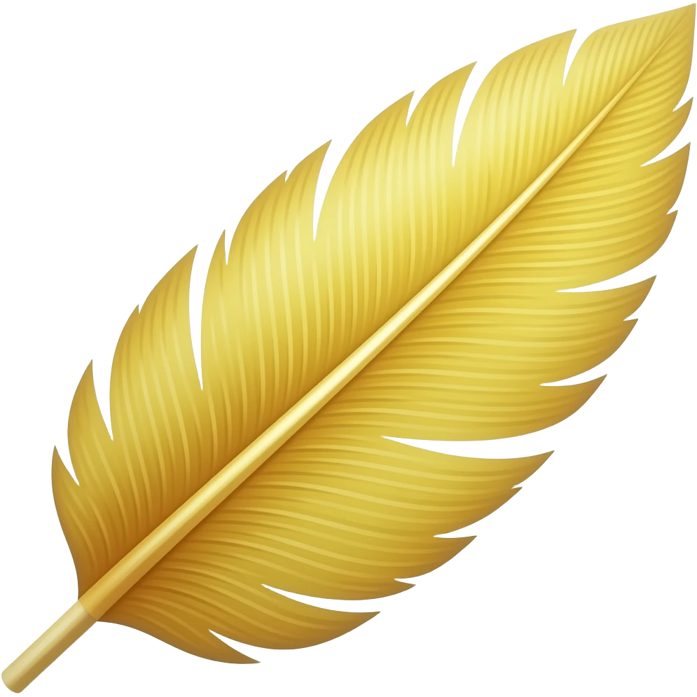 Yellow feather emoji