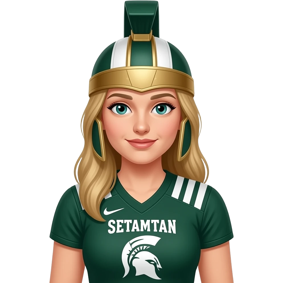 MSU Spartan girl emoji