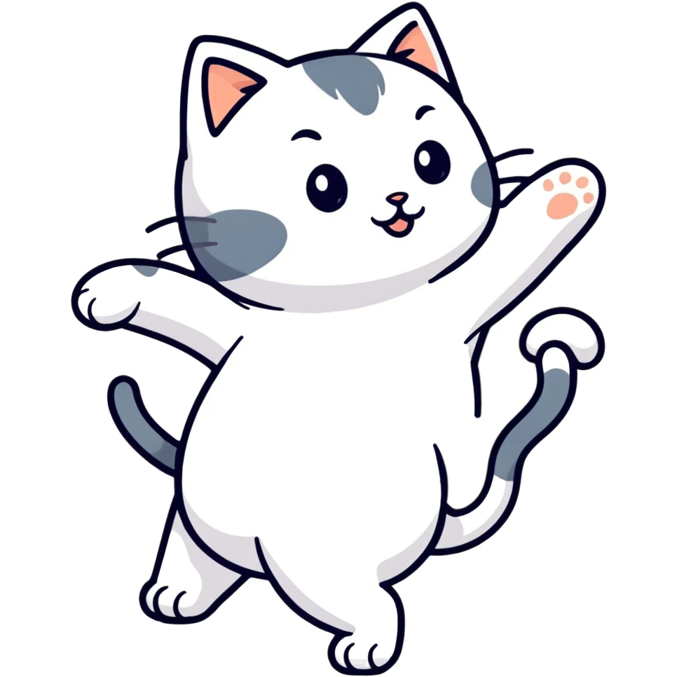 Cat dancing emoji