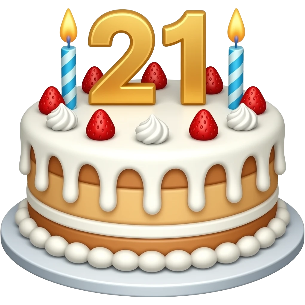 Un gâteau de 18 ans emoji