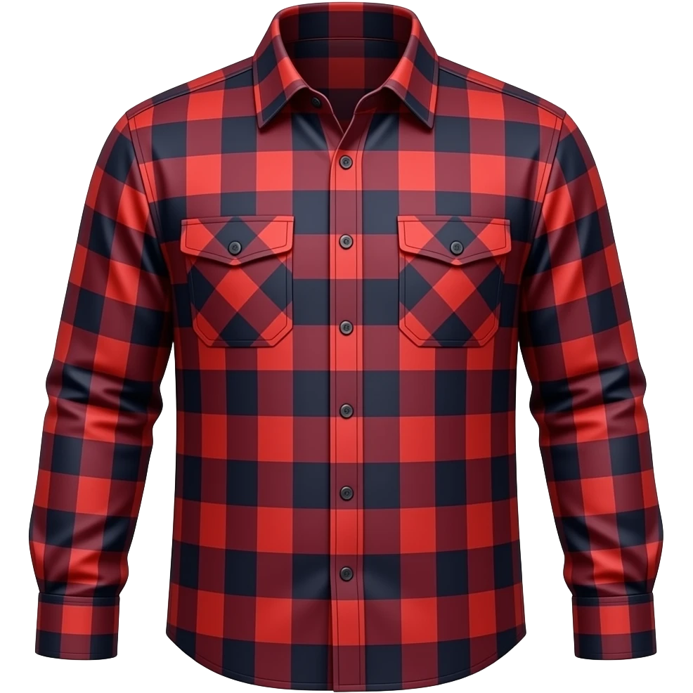 Red buffalo check shirt emoji