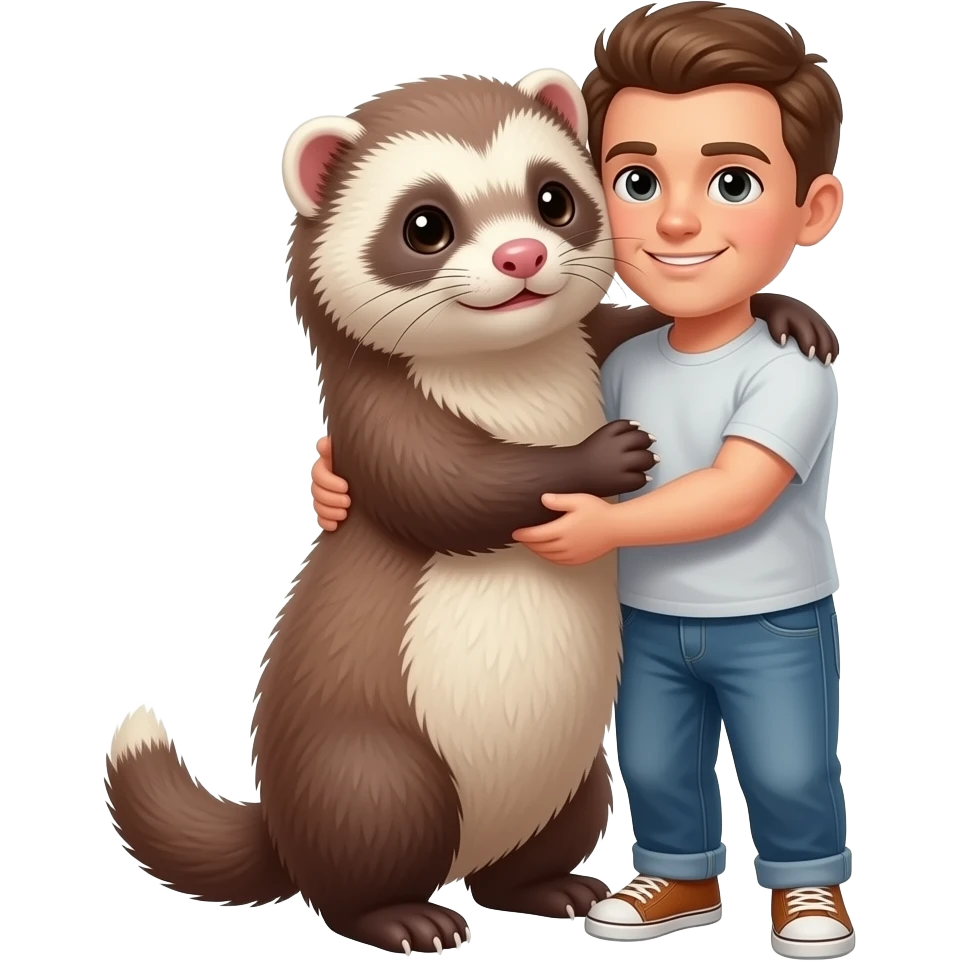 Ferret hug emoji