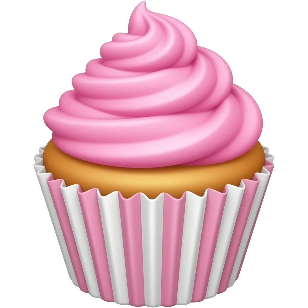 Cupcake with pink icing emoji