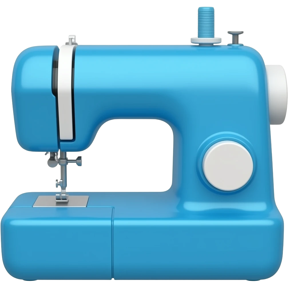 vibrant blue sewing machine emoji