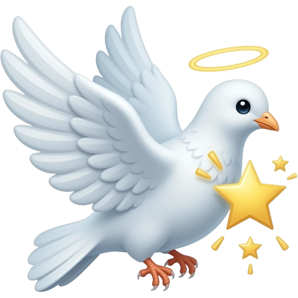 Peaceful dove carrying divine promise emoji