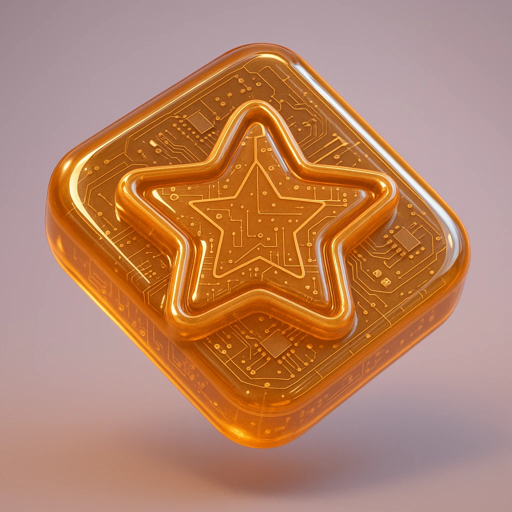dalgona candy with star shape, inspired by Squid Game emoji