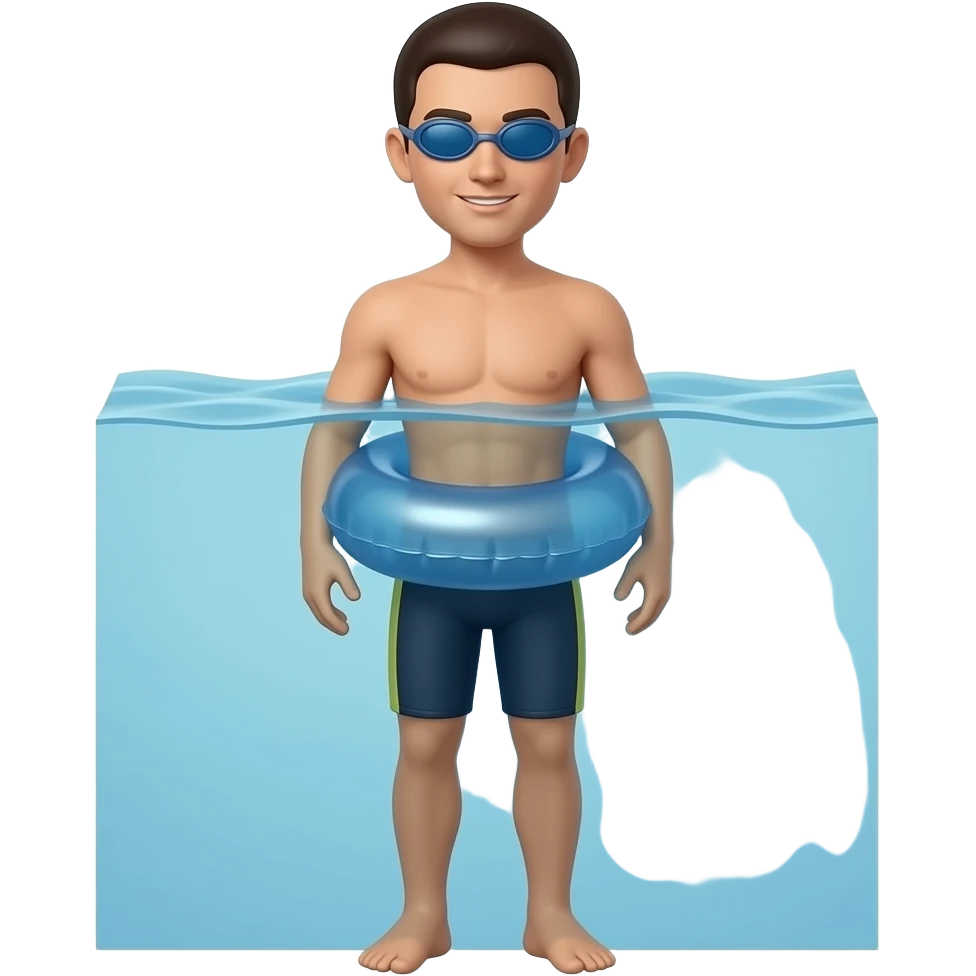 swimmer with swim tube emoji
