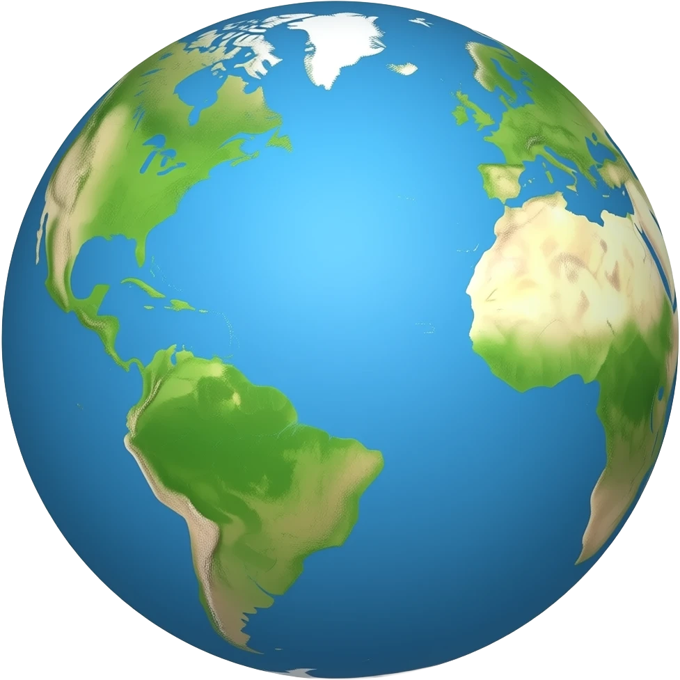 crea una imagen de un globo terráqueo emoji