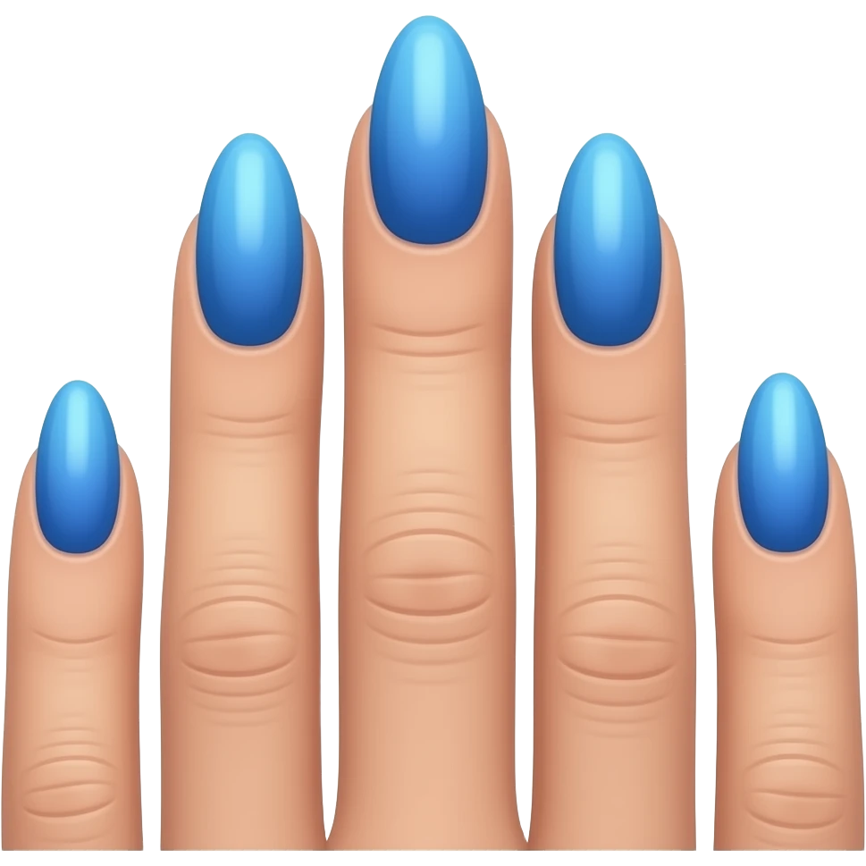 Nails azul emoji