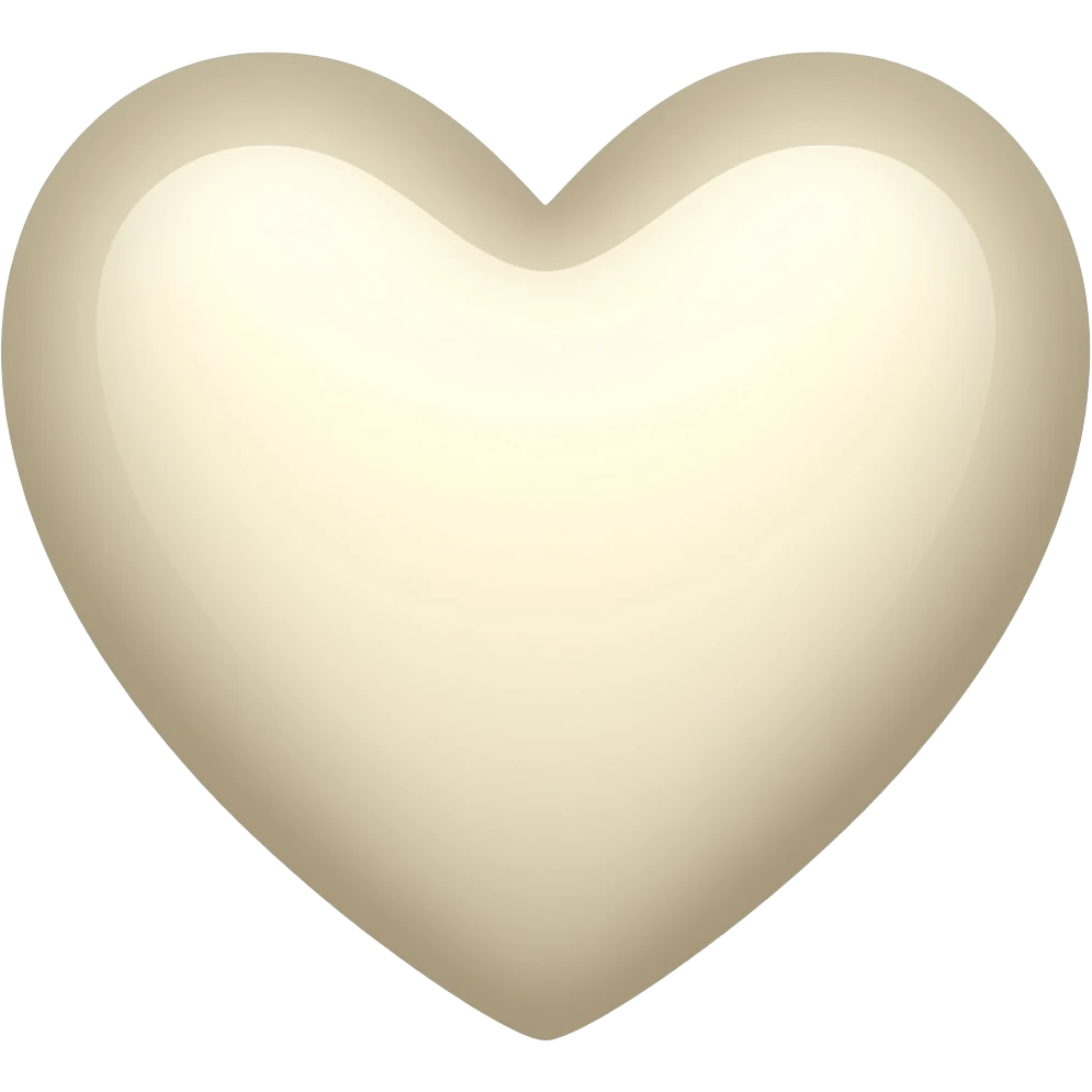 Corazón color crema emoji