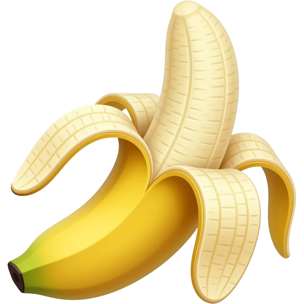 banana peeled halfway emoji