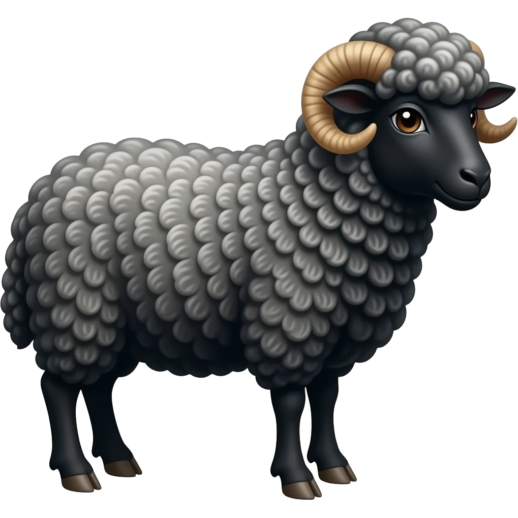 Black sheep emoji