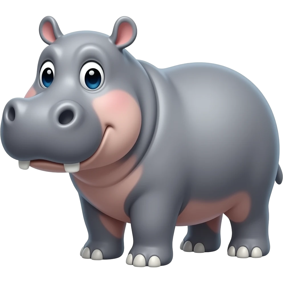 Cartoon hippo emoji