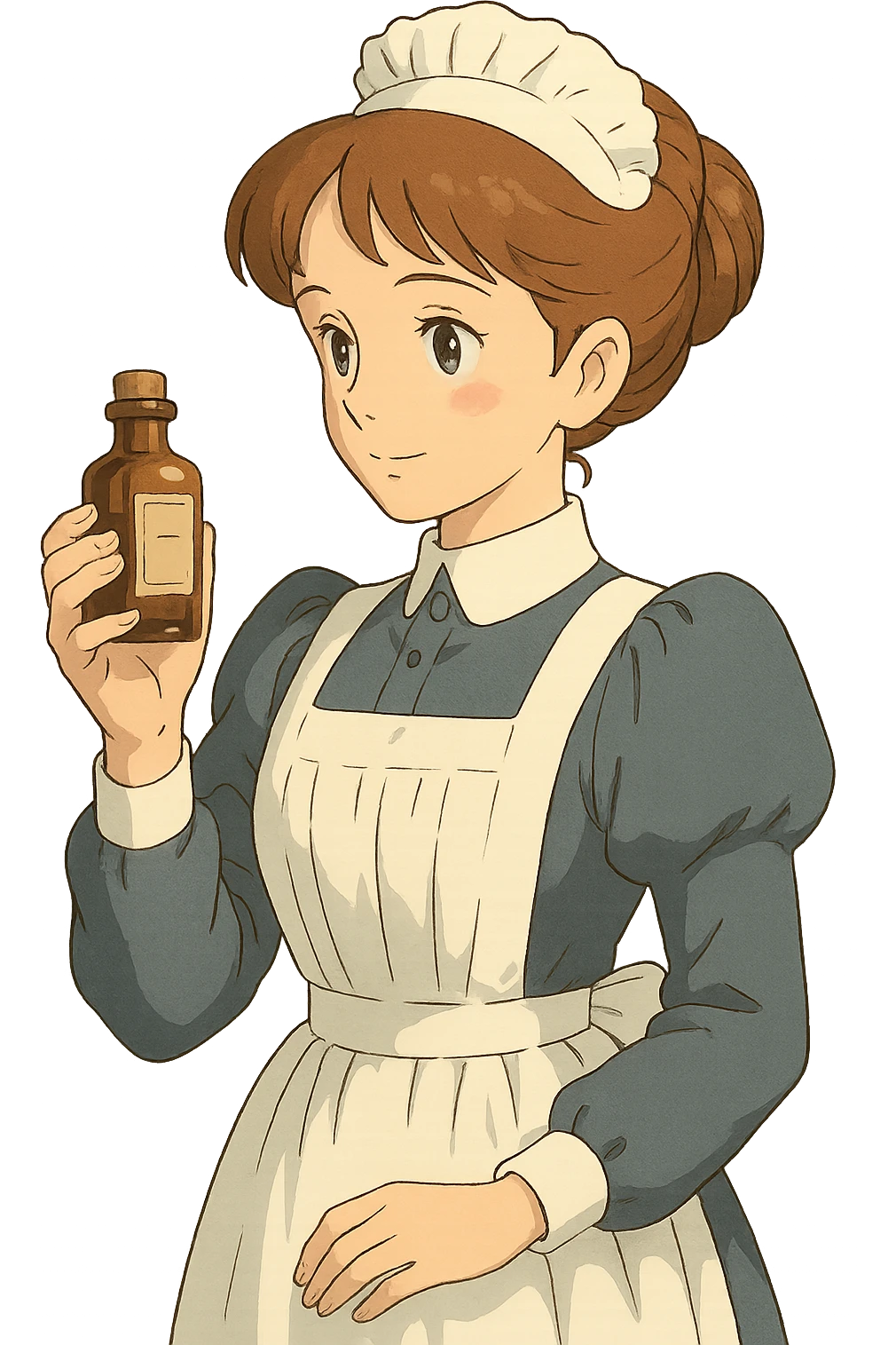 victorian nurse holding a medicine bottle emoji