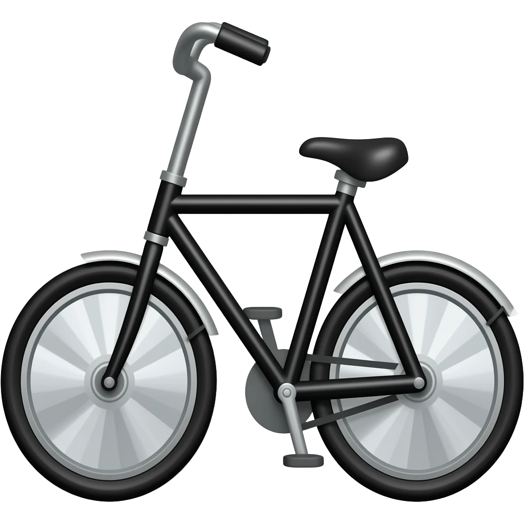 Bike cartoon black emoji