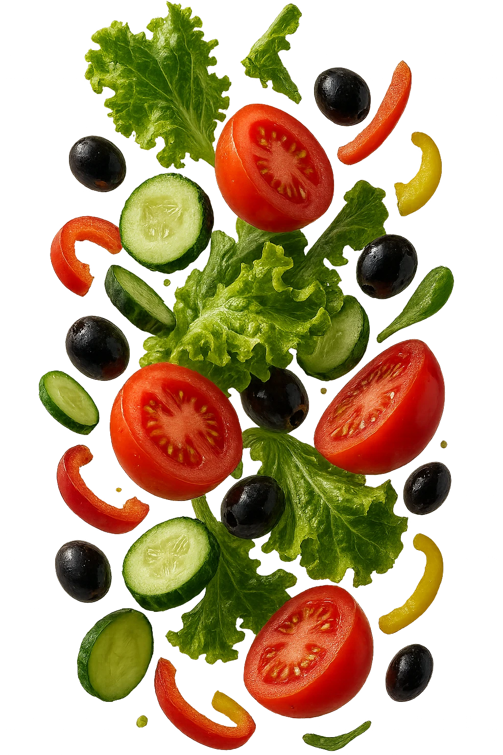 INSALATA CHE CADE DALL'ALTO, IPERREALISTICO 4K emoji