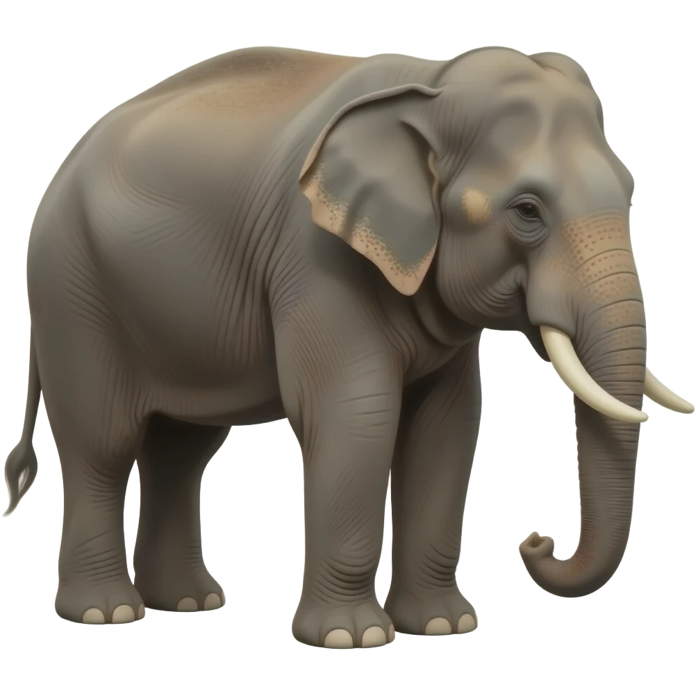 2d cartoon asian elephant emoji