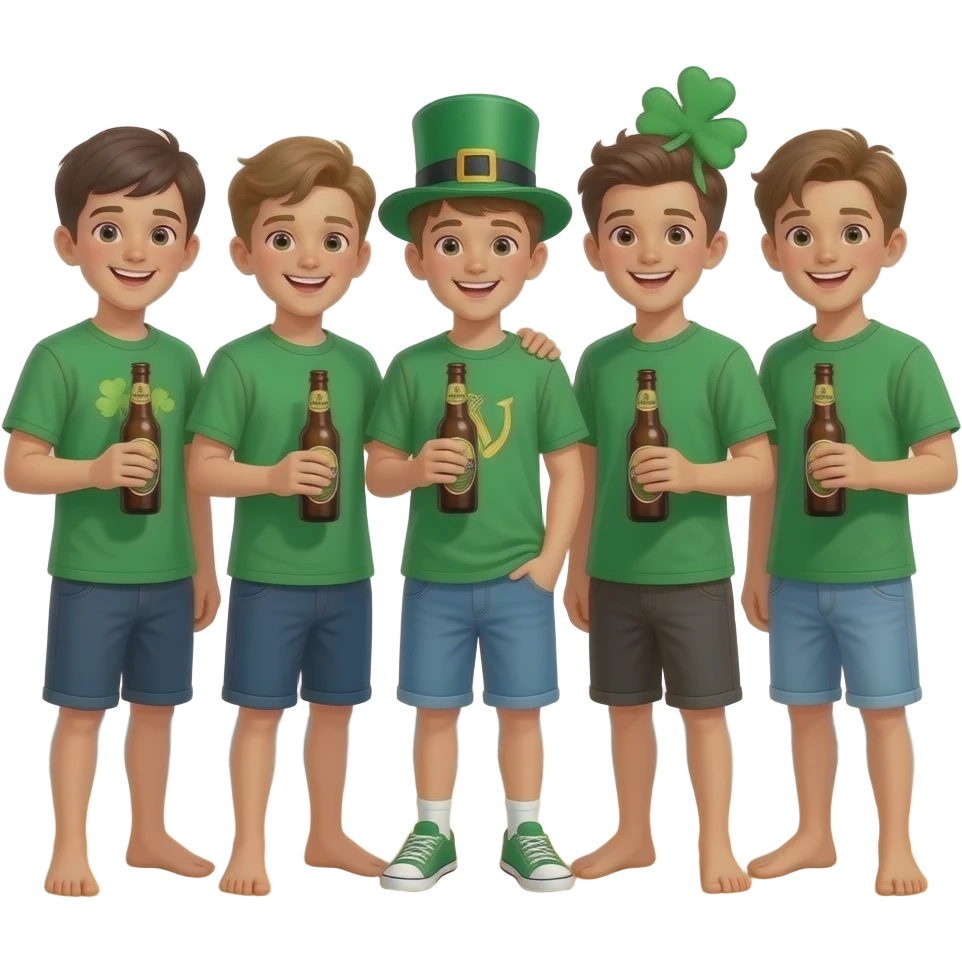 Guinness and 5 irish boys st Patrick's day in florida emoji