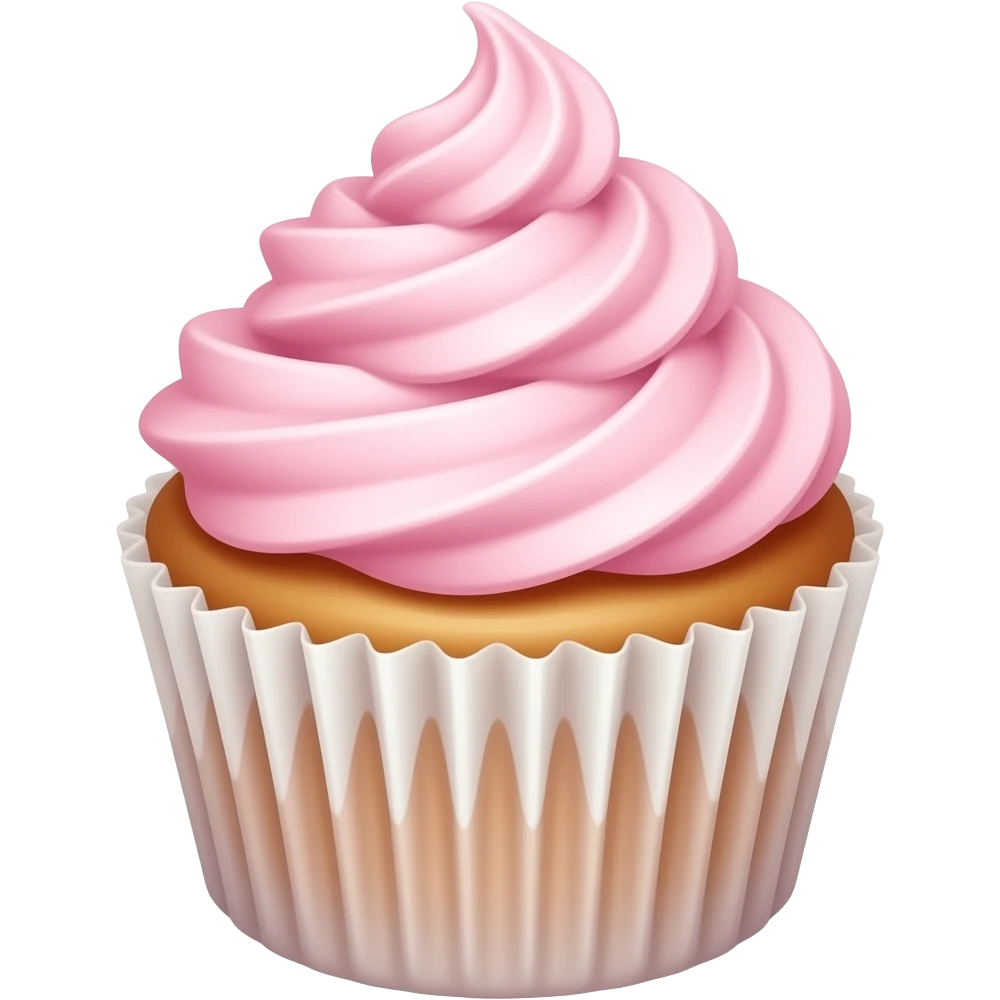 Cupcake with pink icing emoji