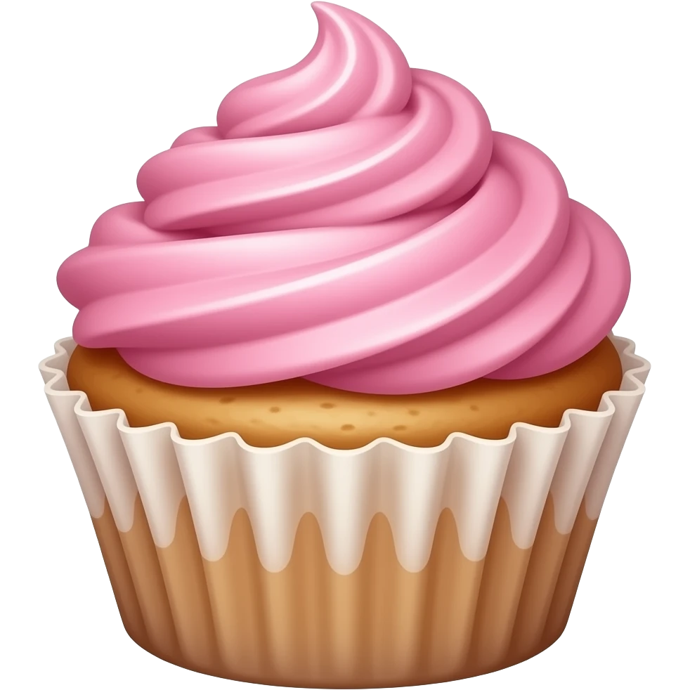Cupcake with pink icing emoji