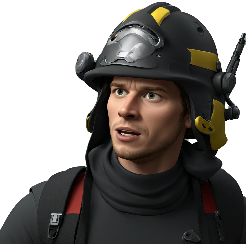 realistic male in helmet emoji